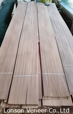 1 mm Meubels Sapele Hout Veneer Sapelli Flat Cut Panel AA-klasse