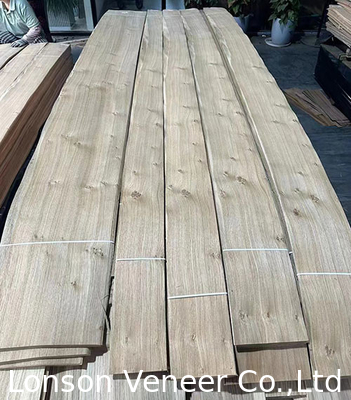 0,50 mm dik Europese witte eiken fineer Knotty eiken goederen op voorraad 60.000/m2