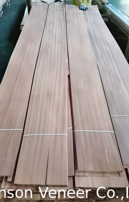 1 mm Meubels Sapele Hout Veneer Sapelli Flat Cut Panel AA-klasse