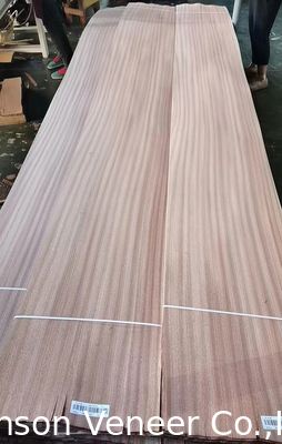1 mm Meubels Sapele Hout Veneer Sapelli Flat Cut Panel AA-klasse