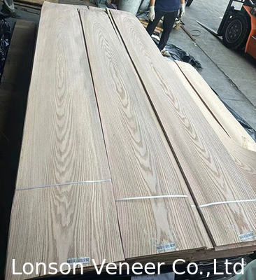 Rood eiken houten fineer 0,45 mm Dikte Crown Cut panel Klasse AAA