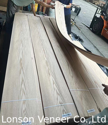 Rood eiken houten fineer 0,45 mm Dikte Crown Cut panel Klasse AAA