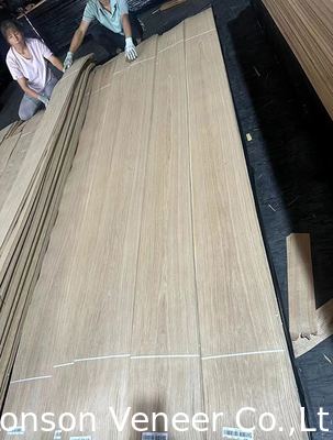 Lonson White Oak Wood Veneer Crown Cut Panel Graad A Dikte 2 mm