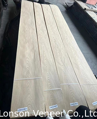 Natuurlijke 0,4 mm Amerikaanse witte eiken fineer 10 mm breedte toepassen op multiplex