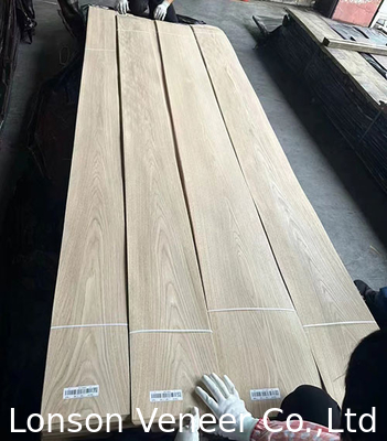 Natuurlijke 0,4 mm Amerikaanse witte eiken fineer 10 mm breedte toepassen op multiplex