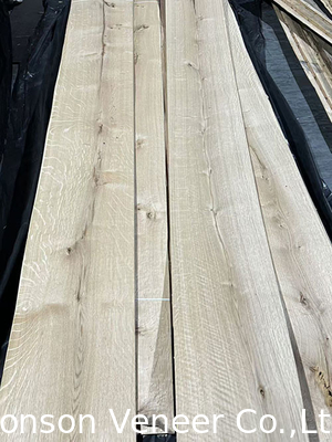 1.0mm Knotty kroon gesneden Wit eiken hout fineer voor rustieke stijl meubels